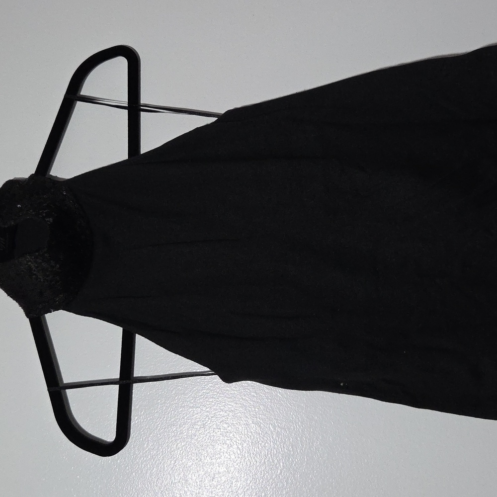 Lauren Ralph Lauren Women's Black Sequin Collar Sleeveless Halter Top M.